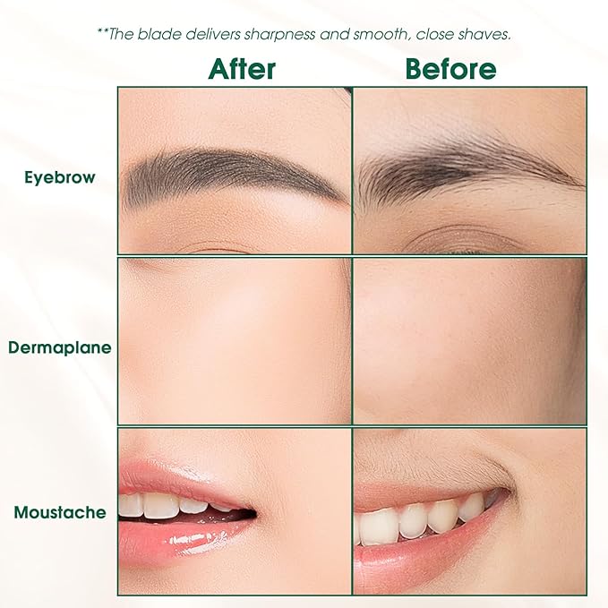 Eyebrow Razors & Facial Razors for Women – Stainless Steel Eyebrow Razor - Dermablades for women face | Smooth Skin, Peach Fuzz Remover, Exfoliating Brow Shaper - 3pcs