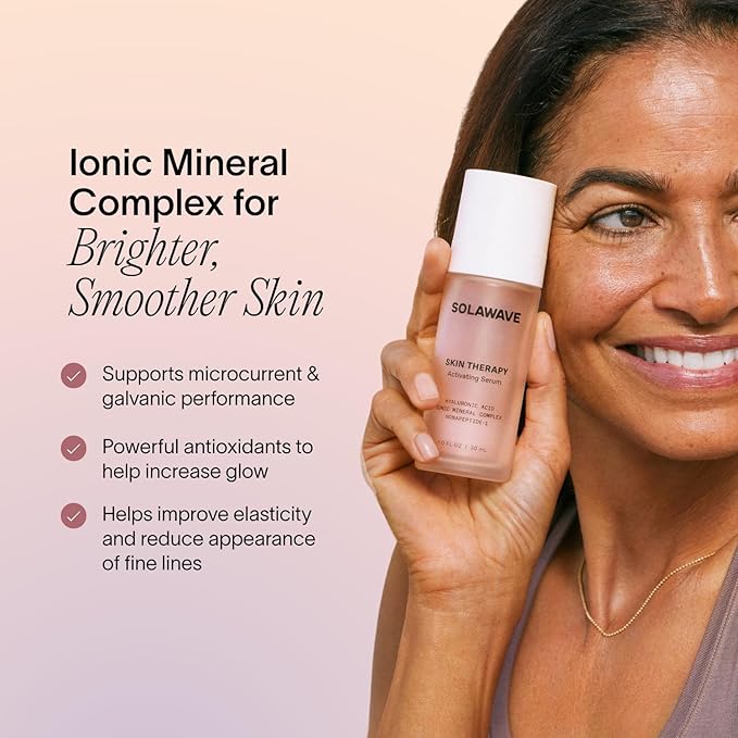 SolaWave Skin Therapy Activating Serum with 1 Refill | Enhance Red Light Therapy Wand Results | Hydrating Skincare for Microcurrent Galvanic Current (2-Pack)
