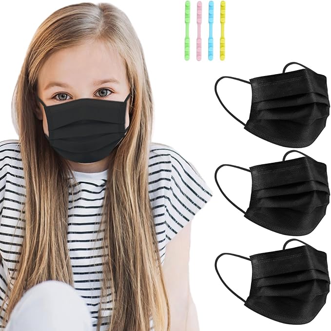 Rasav Kids Disposable Face Masks,3 Ply Kids Masks Disposable Breathable Colorful Cute Face Masks for Children, Girls & Boys