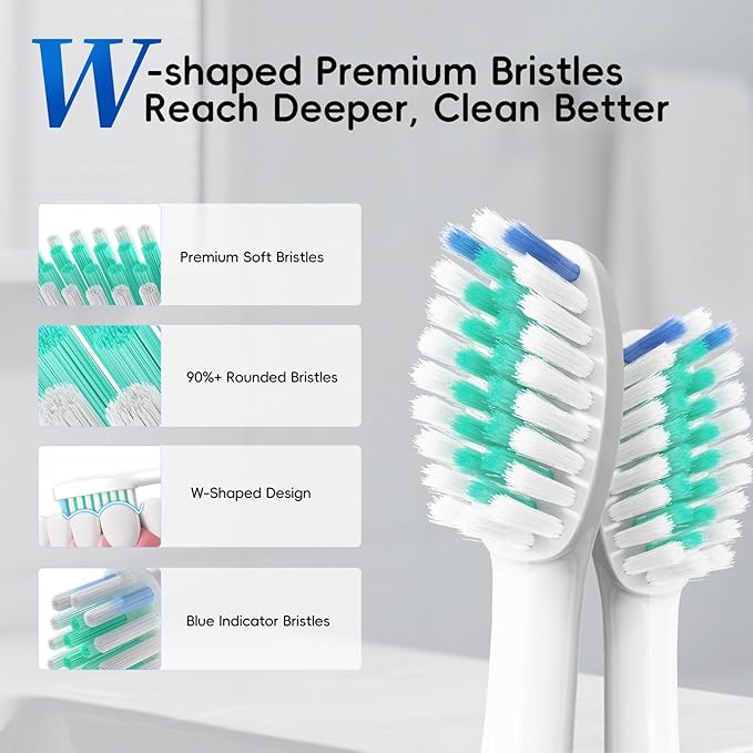 SEIGA Sonic Electric Toothbrush for Adults,5 Cleaning Modes & 3 Intensities,Rechargeable Smart Toothbrush with 2 Brush Heads,Built-in 2 Min Smart Timer,IPX7 Waterproof,One Charge for 60 Days