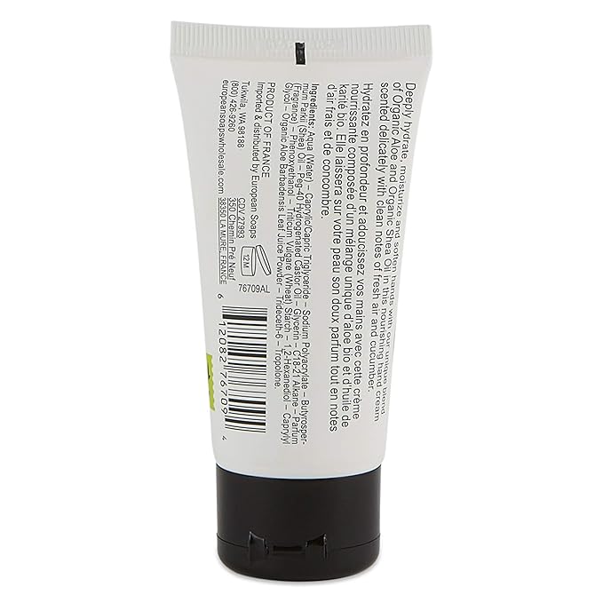 Organic Aloe Collection Hydrating Hand Cream (1.6oz), Fresh Cucumber Scent