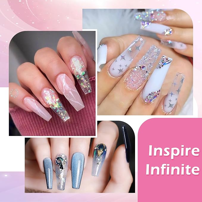 Practice Hand for Acrylic Nails, Fake Maniquin Training Hand for Nail Practice, 42 Colors Acrylic Powder Beginners Kit