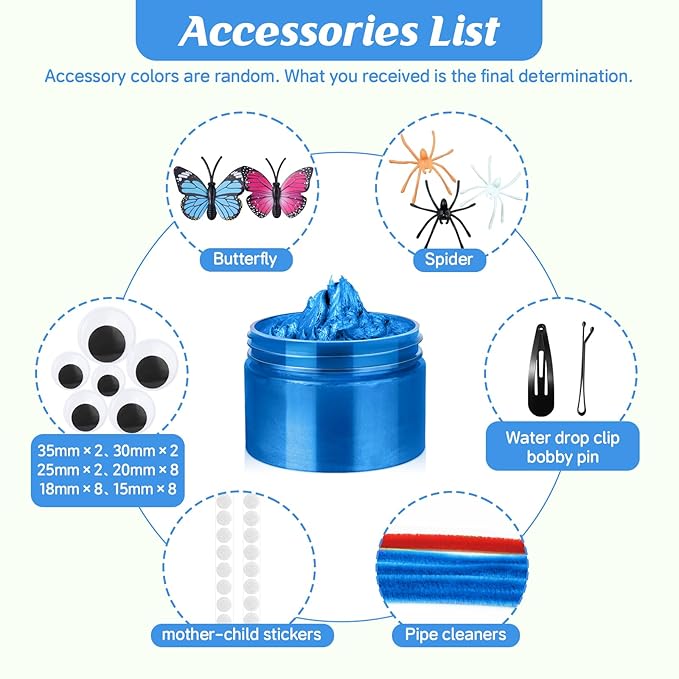 Blue Temporary Hair Color Wax Kit for teenagers,Crazy Hair Day Accessories, Gifts for Kids,Instant Hair Dye Color Wax for Party, Cosplay, Halloween, Christmas,Washable Crazy Hair Style