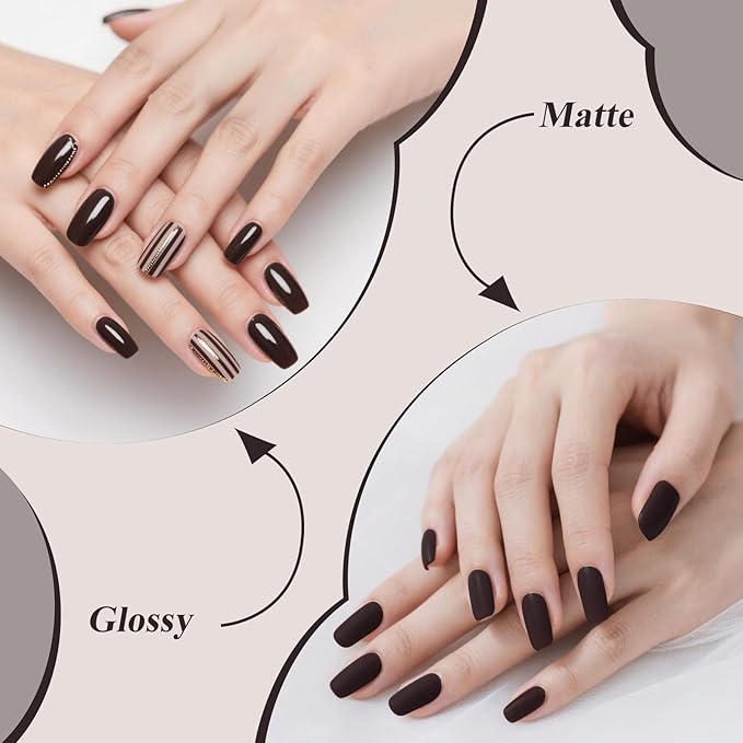 Artdone Gel Nail Polish Hema-free Solid Color Ebony Color For All Seasons Neutral Soak Off LED Lamp Needed For Manicure Nail Art