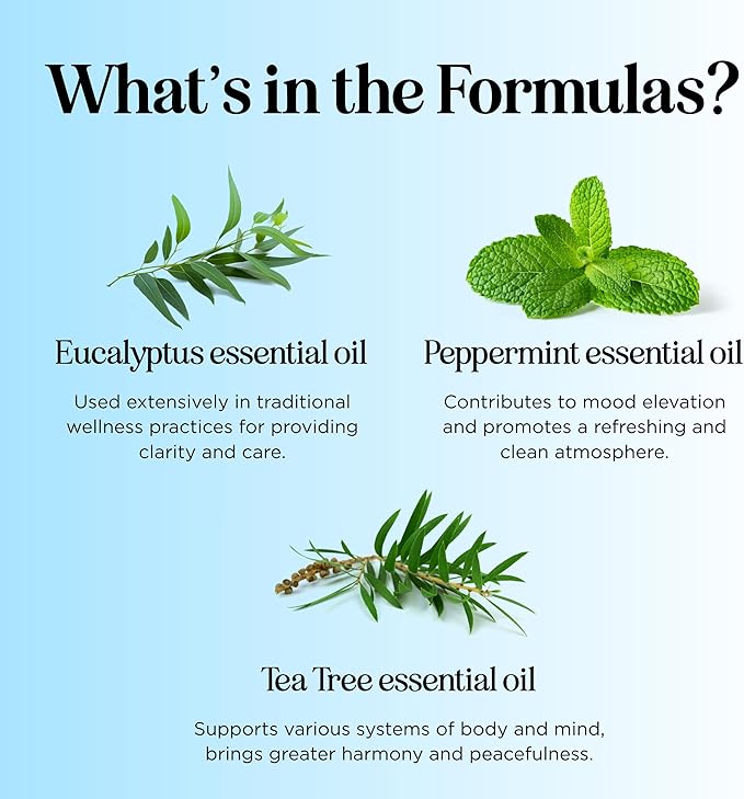 Headache Roll on Essential Oils - Aromatherapy Essential Oils Sets Variety Pack with Peppermint Clarify and Breathe Essential Oil Roll Ons - Fun & Cute Wellness Gift for Young Women Teens & Girls