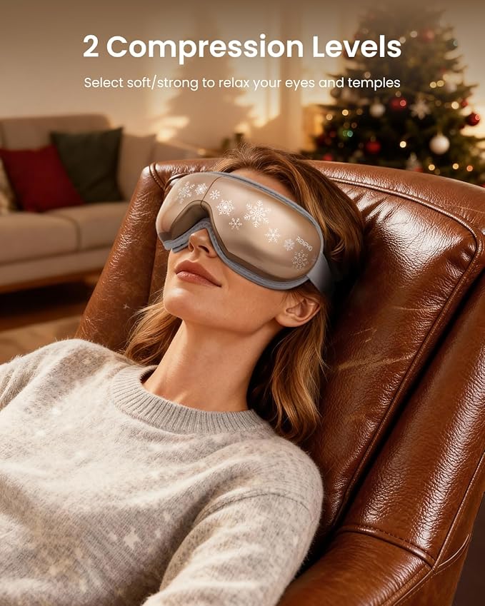 RENPHO Eyeris 1 Eye Massager with Heat, Christmas Birthday Gifts for Women Men Mom Dad Her Him, Eye Mask for Migraine, Smart Sleep Mask for Dry Eyes Relax, Reduce Strain