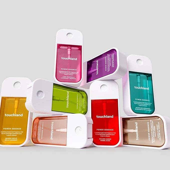 Touchland Hydrating Body & Hair Fragrance Mist, Sparkling Bergamot, 2 FL. OZ. Travel Size Body Spray