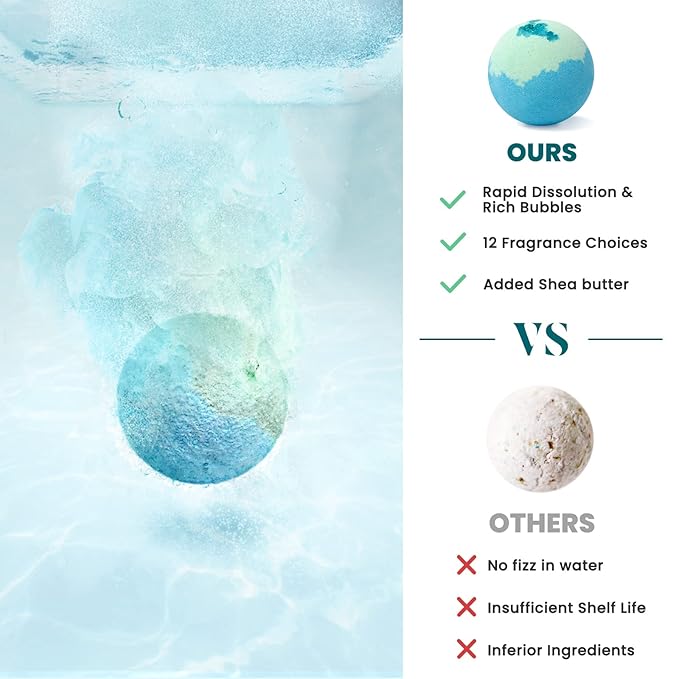 Bath Bombs for Women, 24pcs Handmade Natural Bath Bomb, Stocking Stuffers, Bath Bomb with Shea Butter, Mothers Day Presents for Mom, Amazing Present for Her, Wife, Girlfriend, Mother(2 Sets)
