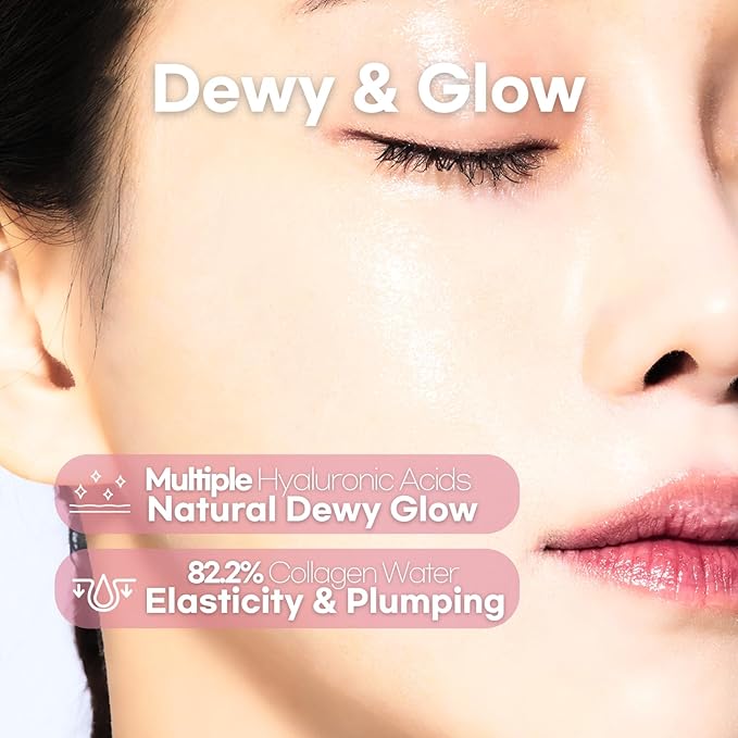 Intensive Soothing Collagen Jelly Mist, Deep Hydrating Pink facial mist, Elasticity Moisturizer, Dewy Glow Spray, Hyaluronic Acid, Lightweight Gentle for All Skin, Korean skin care 3.38 fl oz