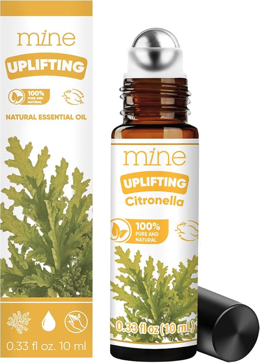 Mine Citronella Oil Roll On – 100% Natural Citronella Essential Oil for Skin, Roller for Outdoor Camping, Hiking, Picnics, Travel