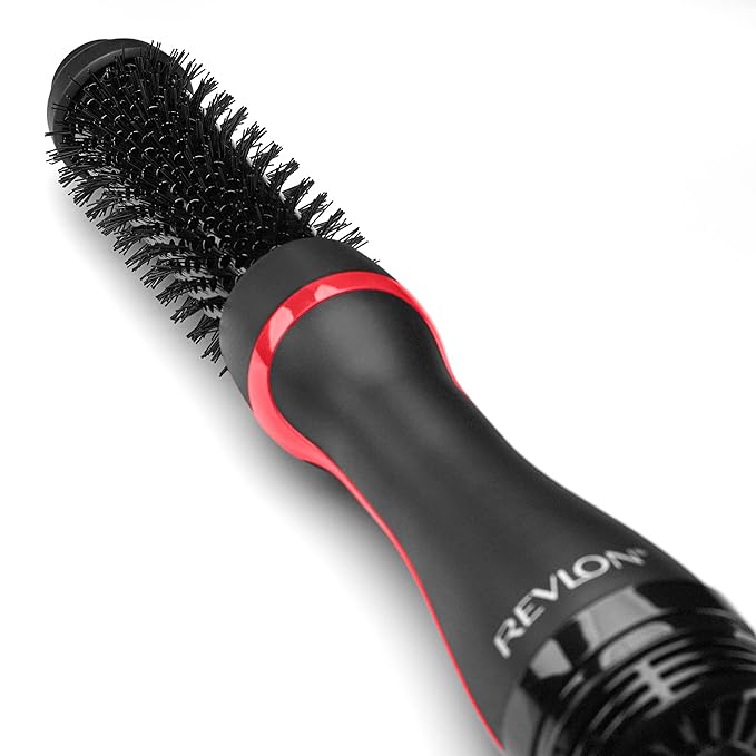 REVLON One-Step Root Booster Round Blow Dryer Brush and Hair Styler - Revive Styles, Boost Roots, and Add Volume to hair with this Hot Air Brush, 1 ½ inch Barrel (Black)