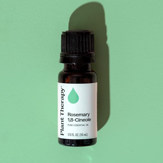 Plant Therapy Rosemary Essential Oil for Hair Growth, 100% Pure, Undiluted, Natural Aromatherapy for Diffuser & Rosemary Oil for Hair & Scalp, Therapeutic Grade 10 mL (1/3 oz)