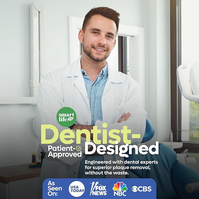 SmartLifeco Eco-Friendly Dental Floss Picks (100ct) - Flossers Made with Straw Wheat Blend, Superior Anti-Shred Thread for Tight Gaps, Tooth Pick Stick for Adults, Soft on Gum & Teeth, Vegan, Mint