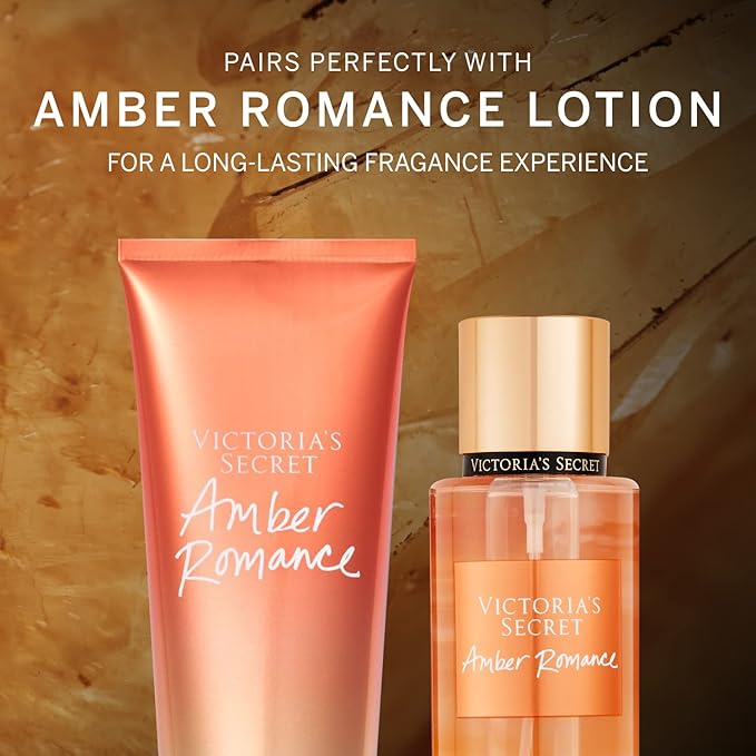 Victoria's Secret Amber Romance Body Mist for Women, Perfume with Notes of Sugar Kisses, Women’s Fragrance, 250 ml / 8.4 oz