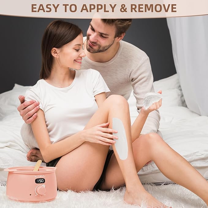 KOTAMU Hard Wax Beads, 2.5lb Waxing Beads for Full Body Bikini Brazilian Facial Leg Sensitive Skin Hair Removal, Unscented Wax Beans Target All Hair Types, Ideal for Women Men at Home & Salon Waxing