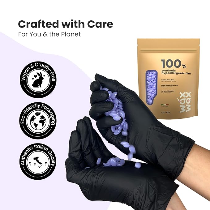 Orchid Hard Wax Beads | Facial Wax for Ultra Sensitive Skin | Rosin-Free, Hypoallergenic, Strip-Free | Low Melting, Cruelty-Free & Eco-Friendly Waxing Beads | Made In Italy - 2.5lb