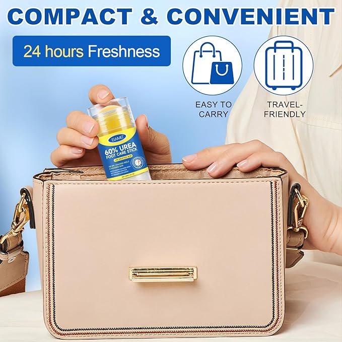 60% Urea Cream Stick with Salicylic Acid 2%, Urea Hydrating Foot Cream, Severe Cracked Heel Repair Restoring Balm, Foot Lotion Repairs and Hydrates Dry and Feet and Hand - 2 Packs