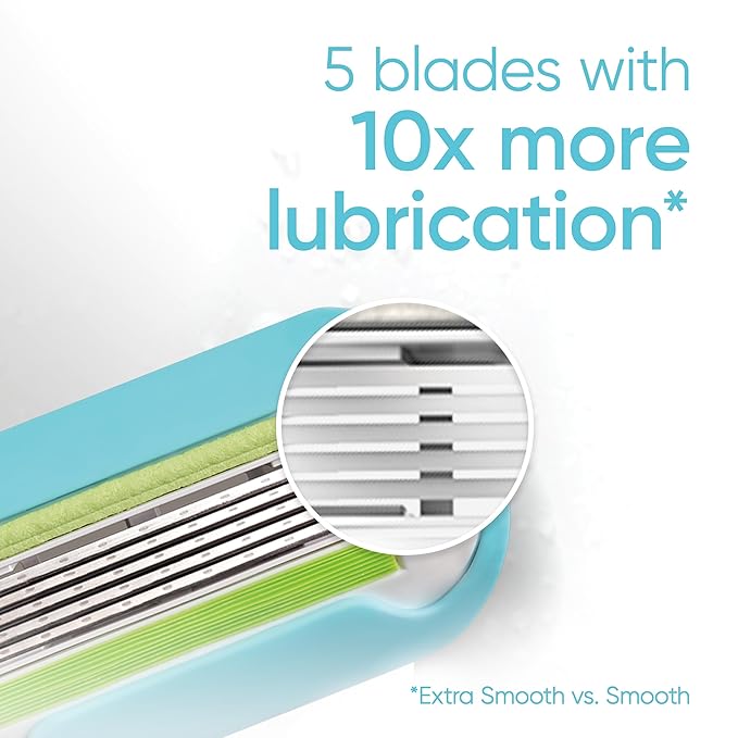 Gillette Venus Extra Smooth Pink Women's Razor, Pivoting Razor Head, 5 Blades for an Extra Smooth Shave, Handle + 3 Blade Refills, Holiday Gifts for Women