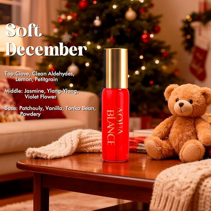 Body Spray for Women, Each 2.1 fl oz/60ml, Travel Size Womens Fragrance Mist, Three Scents - Soft December, Iced Bloom, Café Noël