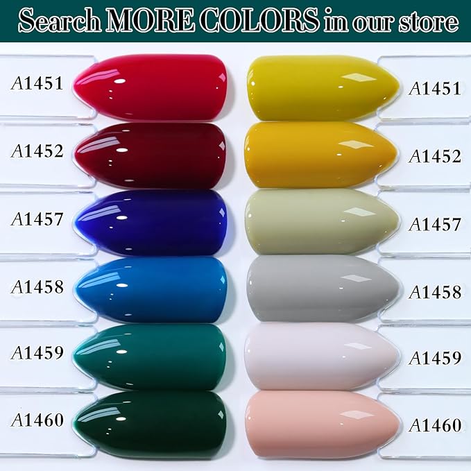 Double Rhythm 15ML Gel Polish Pure Sheer Same Color Same Bottle Soak Off Gel Polish Art Manicure Salon DIY at Home for Women (Green-A1459)