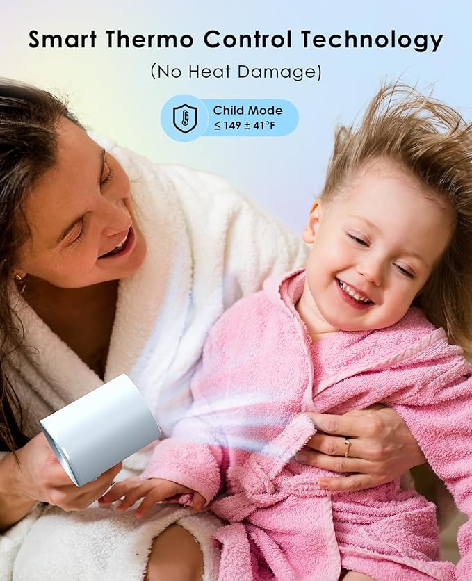 Hair Dryer, Negative Ionic Hair Dryer, High-Speed Blow Dryer with 110, 000 RPM Brushless Motor, Fast Drying Lightweight Travel Hairdryer, Low Noise Home Hair Dryer with Smooth Nozzle