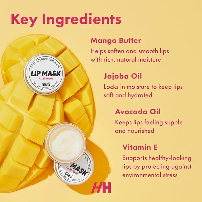 100% Natural Lip Scrub Vegan Conditioning Coconut Lip Exfoliator Gentle Exfoliant Sugar Lip Polish and Lip Exfoliator Scrubber for Chapped and Dry Lips (Lip Scrub and Mask Gift Set) Stocking Stuffers