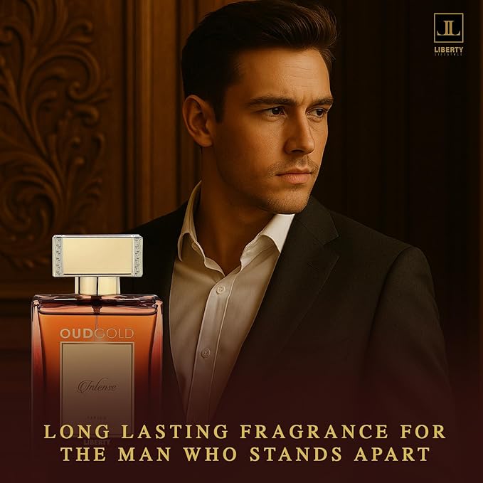 Liberty Luxury OudGold Intense French Parfum for Men – Woody Fragrance for men, Bold and Long Lasting Scent for Confidence and Prestige, Perfume for mens,arabic Parfum,Gift for men, 100ml