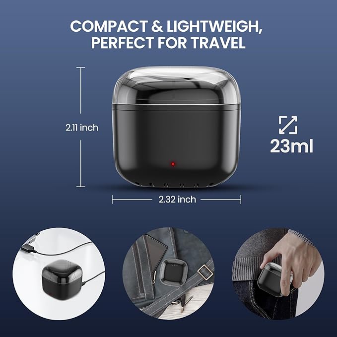 Nose Wax Kit Men, Nose Ear Hair Waxing Kit with 100g Wax, 40 Sticks, Nose Ear Hair Removal Kit, USB Fast Heat, Smart Constant Temp, Upgraded Size, Multi-Accessories, Black