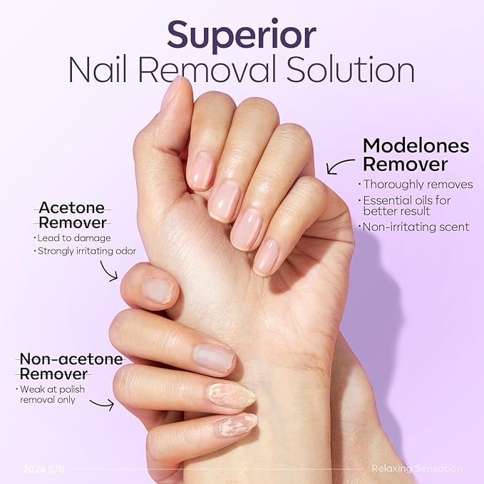 Modelones Nail Polish Remover, Acetone Nail Polish Remover and Glitter Sparkle Reflective Gel Rose Soak Off 8 Fl Oz for Nail Art Design LED Manicure Salon DIY at Home 1 PCS, Rose