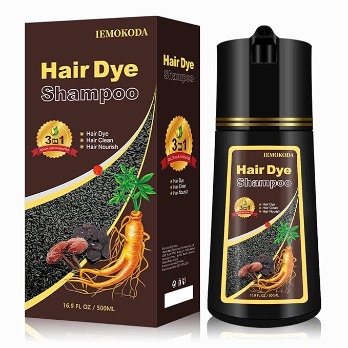 Hair Dye Shampoo for Women & Men - 3-in-1 Hair Color & Care, Gentle Covers Gray Hair in Minutes, Easy At-Home Color Shampoo Hair Dye, Formulated for Color Treated Hair, 16.9 Fl Oz (Chestnut Brown)