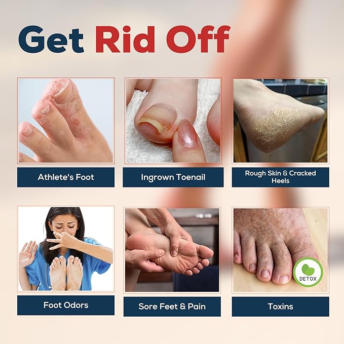 FOOT CURE Tea Tree Oil & Muscle Foot Soak with Epsom Salts - All-Natural Salts for Post-Workout Recovery - Softens Calluses, Soothes Sore & Tired Feet, Foot Odor Control, Spa Pedicure (Pack of 2)