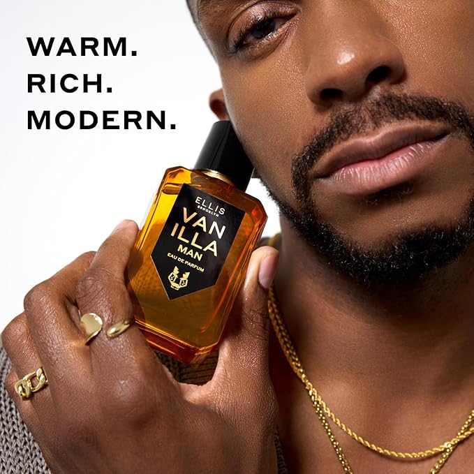 Ellis Brooklyn VANILLA MAN Eau de Parfum for Men 1.7oz / 50ml – Warm Spicy Fragrance with Vanilla Absolute, Bergamot, Clary Sage & Cedarwood – Warm, Rich, Modern Scent