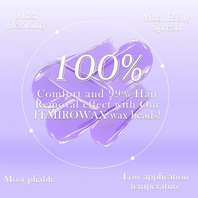 Wax Beads for hair removal- 1lb Hard Wax Professional Beans - Low Termperature Stripless Melting Wax for Body, Leg, Bikini Back, Nose, Upper Lip, Facial, Underarm - Brazilian Painless Waxing