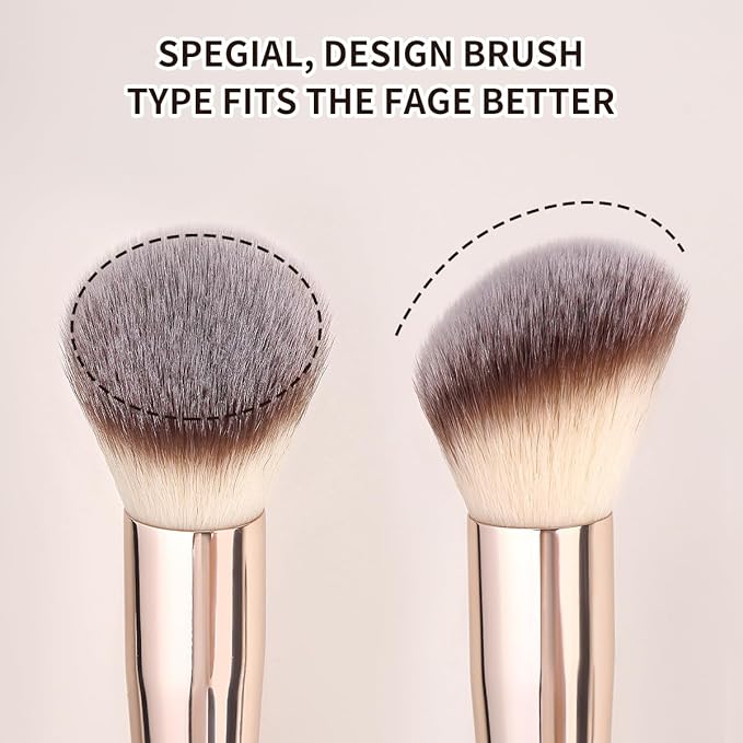 MAANGE Makeup Brush Set 19 PCS Travel Makeup Brushes Eyeshaowder Powder Concealers Foundation Professional Make Up Brush Set with Case (Gold)