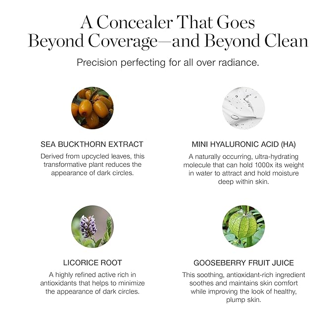 Ogee Complexion Perfecting Under Eye Concealer - Certified Organic Full Coverage Concealer - Buildable Coverage - TUPELO 0.20C - Fair (Warm Undertones)