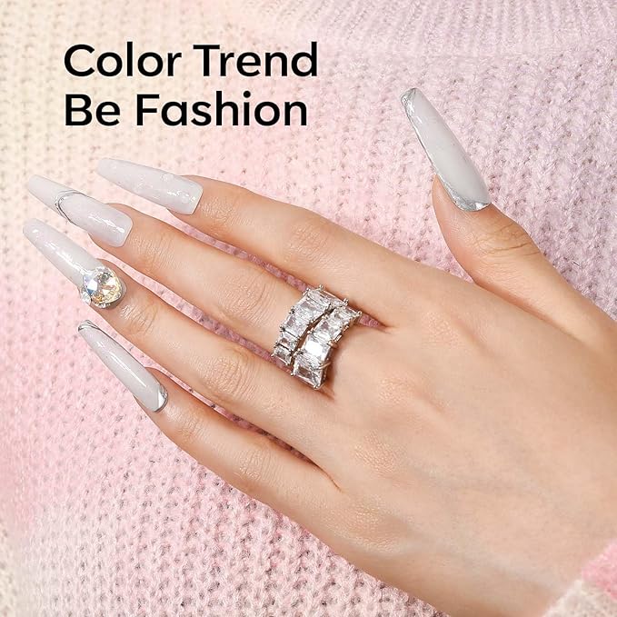 modelones Glitter Gel Nail Polish, 1 PCS 15ML Glitter Sparkly Shiny Holographic Gel Polish Soak OFF LED Nail Art Rainbow Reef Purple Shimmer Gel Nail Manicure Salon DIY Nails Gift for Women