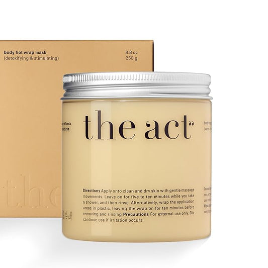The Act Body Hot Wrap Mask - Firming and Hydrating Body Mask & Wrap for Thighs and Legs, Smooth Skin Effect with Warming & Cooling Sensation, Hot Cream, Self-Care Gift, 8.8 oz