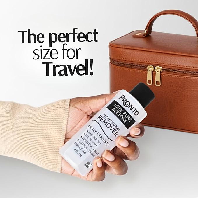 Pronto 100% Acetone Gel Nail Polish Remover - Gel Polish Remover for Nails | Acetone Nail Polish Remover For Nails for Removal of Glue, Gel, Acrylic & Dip | Gel Polish Remover, 8 Fl oz