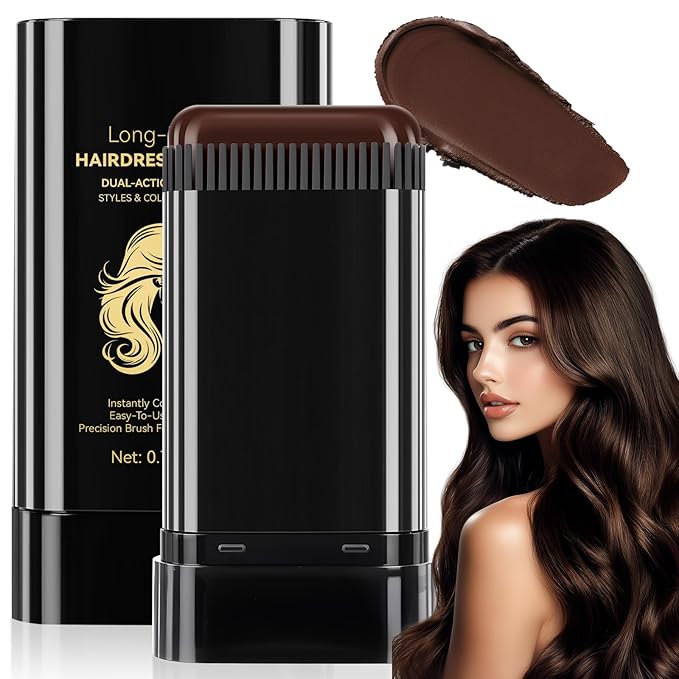 2 Pcs Safe and Convenient Comb Hair Dye, Waterproof and Sweat-Proof Hair Dye Comb, Quick Touch-Ups, 2 in 1 Instant Dye for Women & Men Applicator for Hair (Dark Brown)