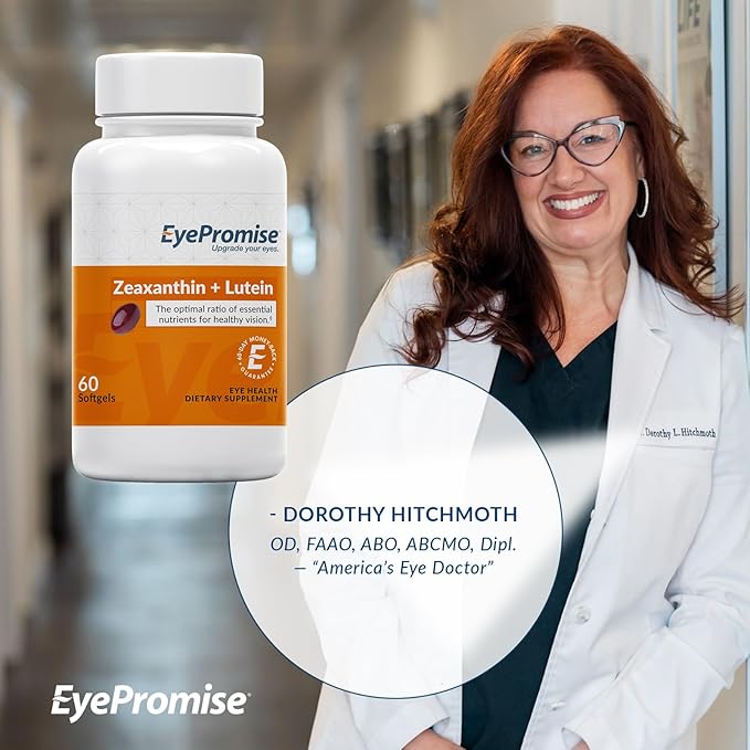 EyePromise Zeaxanthin & Lutein Eye Vitamin - 180 Softgels, 90-Day Supply - Eye Health Supplement with 10mg Zeaxanthin & 10mg Lutein to Support Healthy Vision