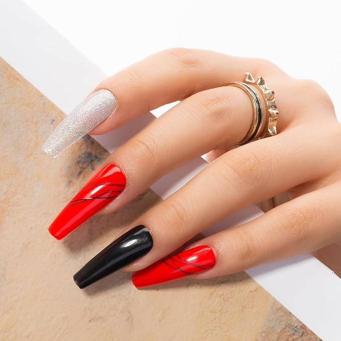 MAYCHAO 15ML Gel Nail Polish 1Pc Red Gel Polish Soak Off UV LED Nail Polish Nail Art Starter Manicure Salon DIY at Home, 0.5 OZ