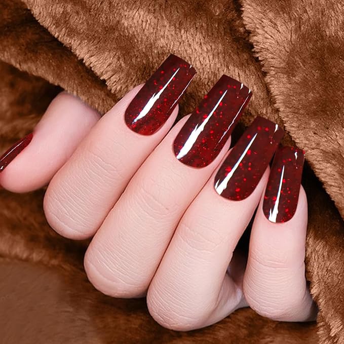 Major Dijit Quick Dry Nail Polish Rose Red Summer Nail Lacquer for Nail Art Regular Nail Polish 0.41 fl oz.