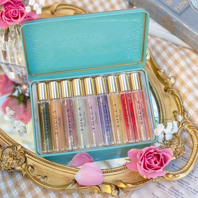 Tocca Luxury Fragrance Wardrobe - Set of 9 Travel Size Women's Perfumes in Giftable Tin Case ($101 Value), Includes Florence, Cleopatra, Stella, Giulietta, Simone, Colette, Liliana, Gia & Belle