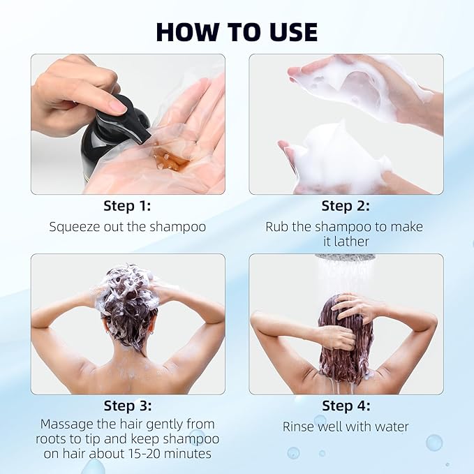 Ivnil Dark Brown Hair Dye Shampoo 3 in 1 for Women/Men Hair Color for Grey Coverage Seimi Permanent Instant Champu Para Canas Mujer for Men