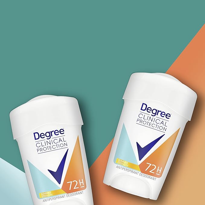 Degree Clinical Protection Antiperspirant Deodorant 72-Hour Sweat & Odor Protection Summer Strength Antiperspirant for Women 1.7 oz