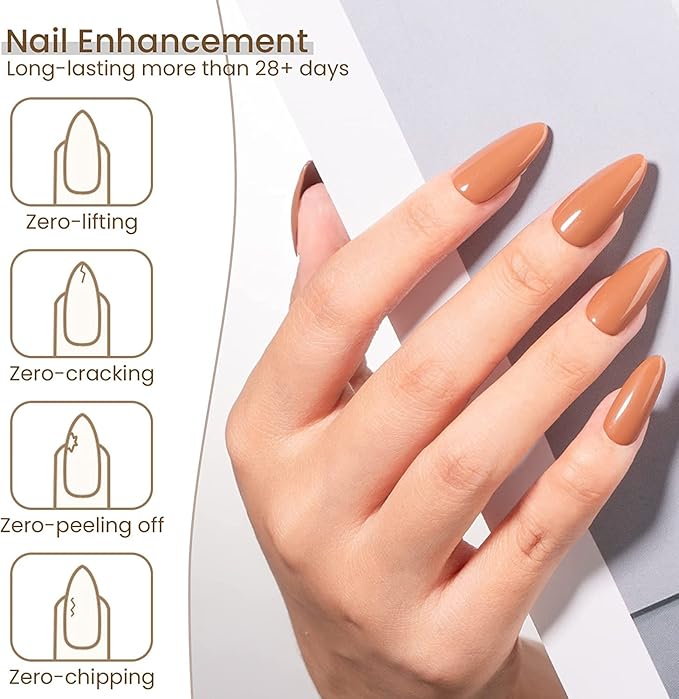 MAYCHAO 15ML Builder Nail Gel 5 in 1 Clear Builder Strengthener Gel Nail Polish for Nail Extension, Hard Builder Base Coat Rhinestone for Valtines Home Manicure, 0.5 OZ