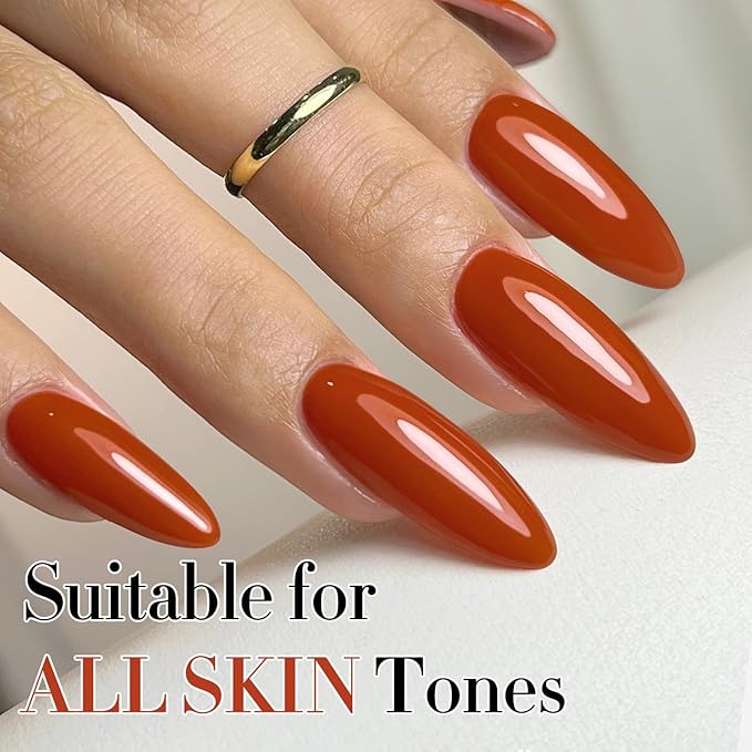 Double Rhythm Gel Polish 15ML Pure Sheer Same Color Same Bottle Soak Off Gel Polish Nail Art Manicure Salon DIY at Home for Women (Red-A1398)