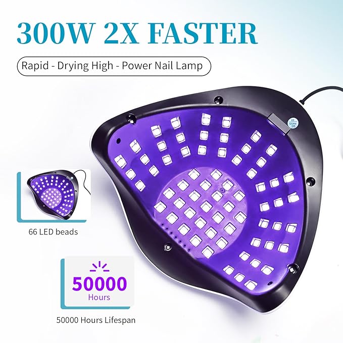 JEWHITENY White U V LED Lamp for Nails:Fast Nail Dryer for Gel Polish with 4 Timers and Automatic Sensor Professional LED Nail Lamp Manicure Tool