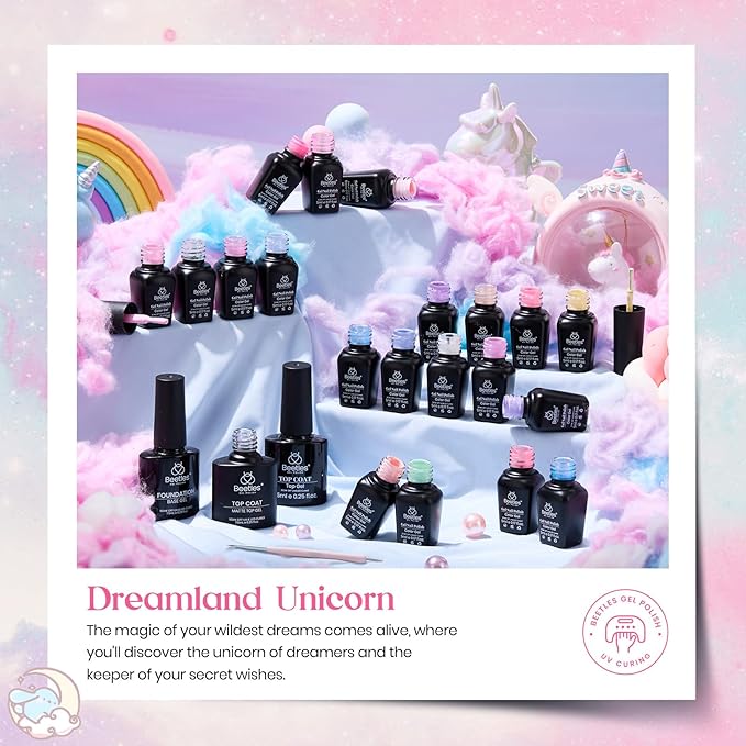 Beetles Gel Nail Polish Set,24Pcs Pink Purple Pearl Blue Shimmer Chameleon Green Colors Gel Polish Kit, 3Pcs Base Top Coat Double-ended Brush Soak off UV Nail Polish Christmas Gifts for Women