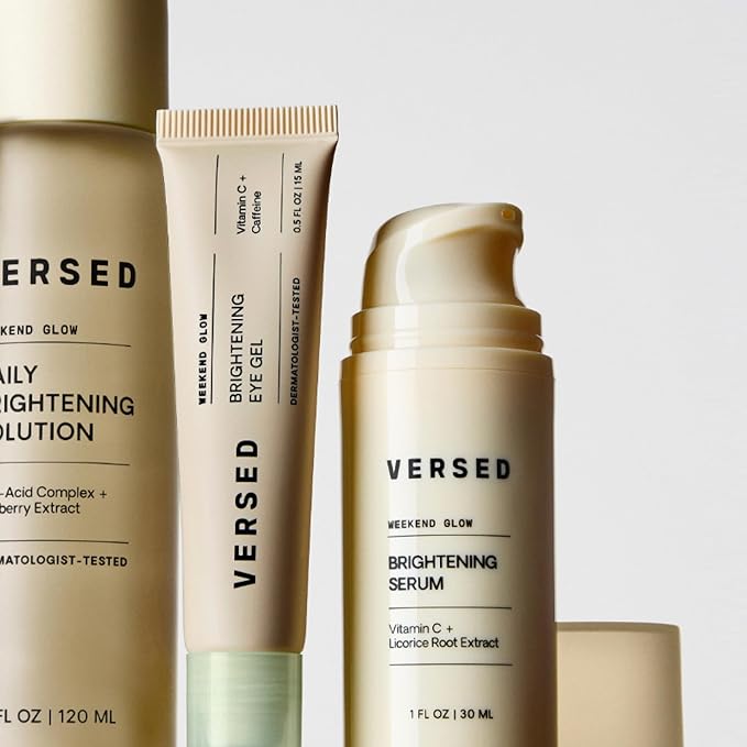 Versed Weekend Glow Eye Gel - Caffeine Under Eye Cream for Dark Circles - Vitamin C Treatment for Dark Spots, Wrinkles & Bags for Under Eyes - (.5 oz)